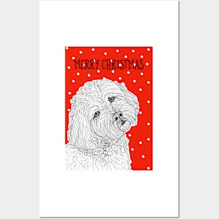 Cockapoo Christmas Greeting Posters and Art